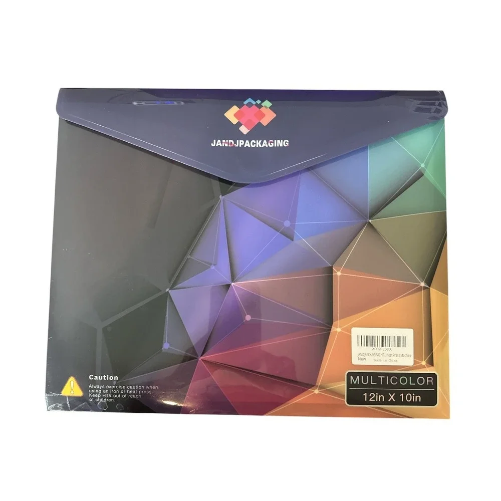 JandJPackaging Heat Transfer Vinyl HTV Sheets Multicolor 12x10 Bundle‎ Crafting